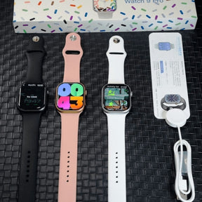 KIT COM 3 Smartwatch W29 Pro Serie 9 Ilha Dinamica Nfc Bussola Armazena Arquivo foto musica