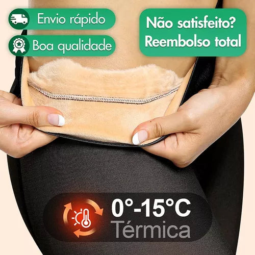 Meia-Calça Térmica Feminina Super Stretch De Inverna Com a Forra Translúcida De Pelucida Termica