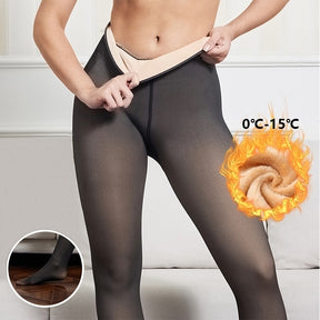 Meia-Calça Térmica Feminina Super Stretch De Inverna Com a Forra Translúcida De Pelucida Termica