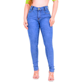 Calça Feminina Jeans Skinny Cintura Alta Com Lycra Levanta Bumbum Lançamento