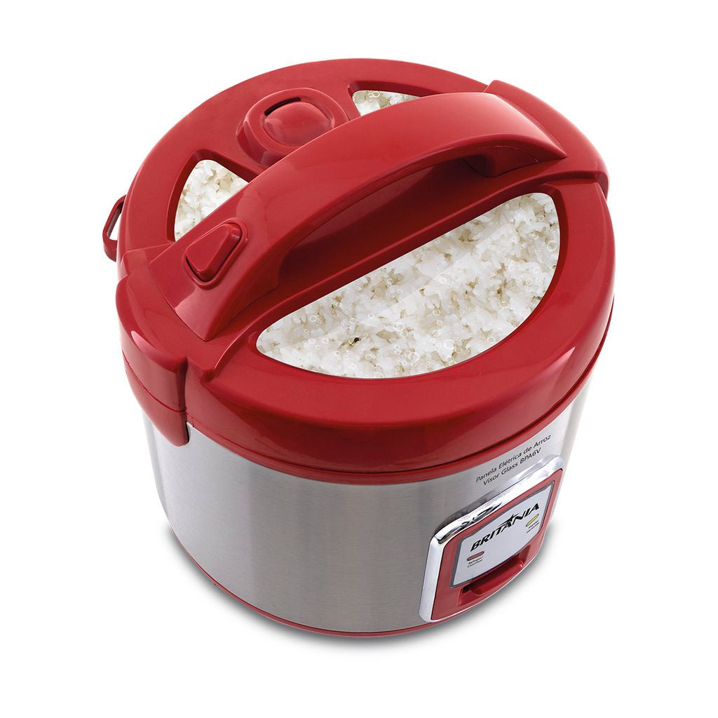 Panela de Arroz Elétrica Britânia 6 Xícaras Visor Glass BPA6V