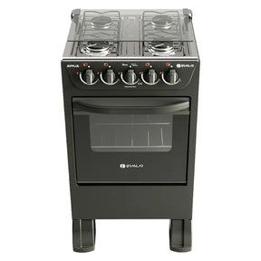 Fogão Braslar New Sirius 4 Bocas Manual Mesa em Inox Forno Easy Clean - Preto