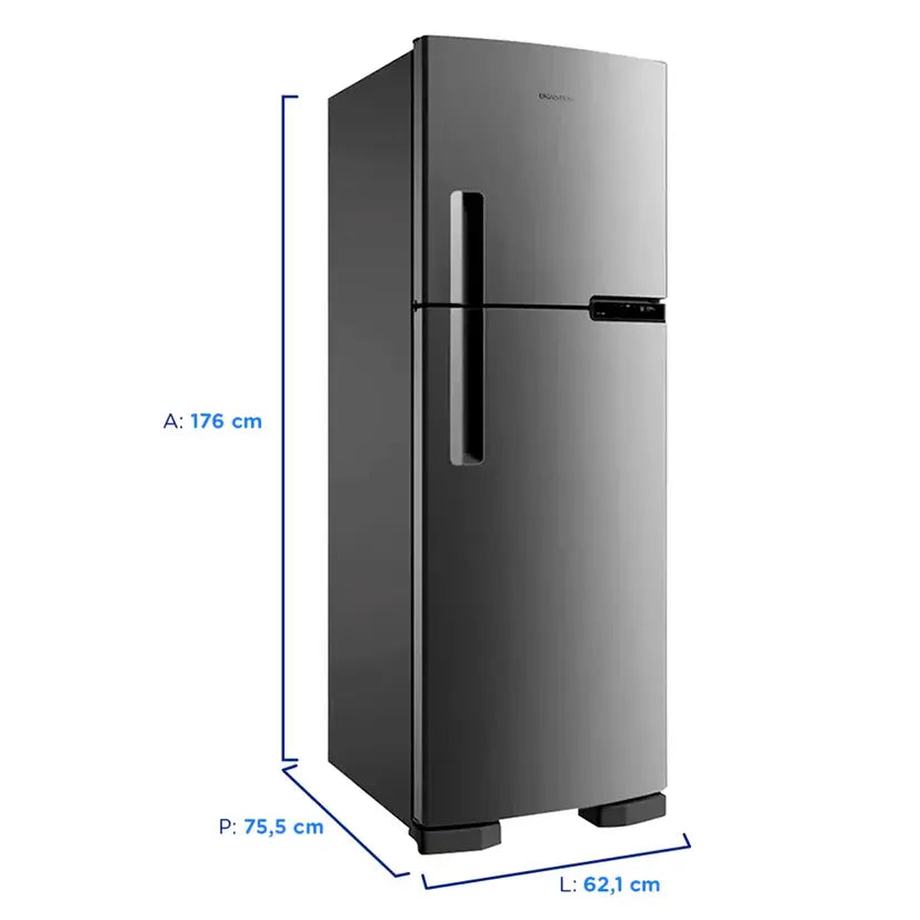 Geladeira Brastemp 375L Frost Free Duplex Cold Room BRM44HK - Inox - 220 Volts