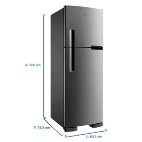 Geladeira Brastemp 375L Frost Free Duplex Cold Room BRM44HK - Inox - 220 Volts