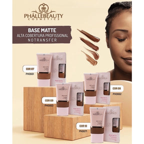 Base Matte Alta Cobertura 30g PhálleBeauty