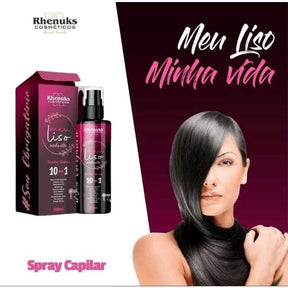 Kit Spray Capilar Meu liso + Spray Capilar efeito GLOSS MULTIFUNCIONAL BANHO BRILHANTE 200ml cada