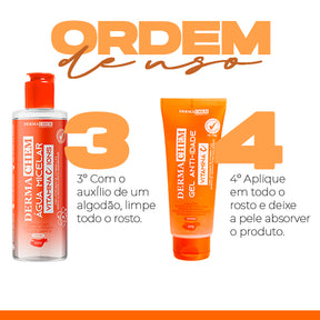 Kit Skincare Vitamina C Clareador e Anti-idade - Dermachem