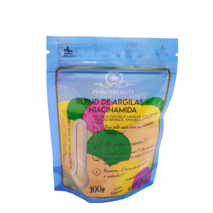 Argilas 100g PhálleBeauty para uma pele equilibrada e livre de impurezas