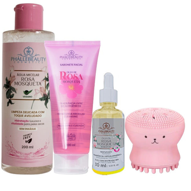 Kit Skin Care Rosa Mosqueta com 4 itens PhálleBeauty